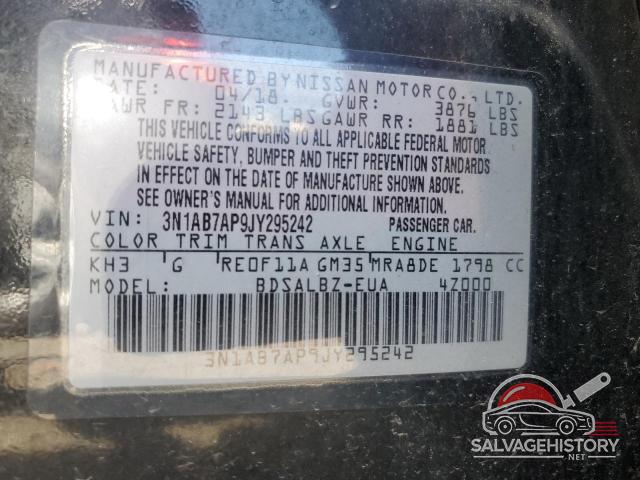 3N1AB7AP9JY295242 2018 NISSAN SENTRA photo no. 12