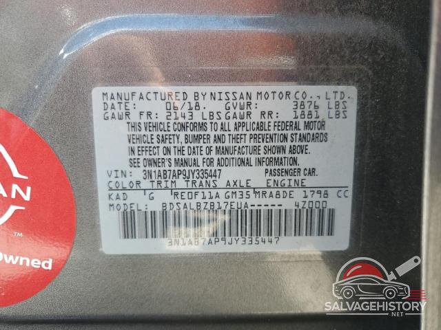 3N1AB7AP9JY335447 2018 NISSAN SENTRA photo no. 13