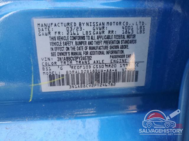 3N1AB8CV2PY246782 2023 NISSAN SENTRA photo no. 12