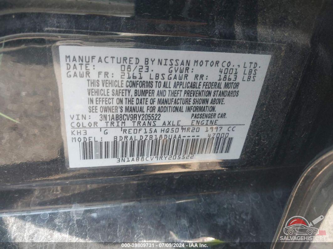 3N1AB8CV9RY205522 2024 NISSAN SENTRA photo no. 9
