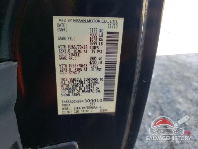 1N6BA0CH9BN309010 2011 NISSAN TITAN photo no. 12