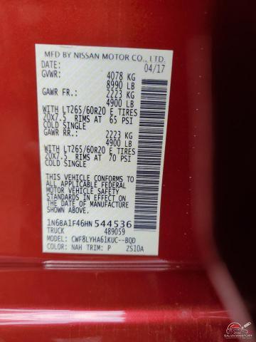 1N6BA1F46HN544536 2017 NISSAN TITAN photo no. 12