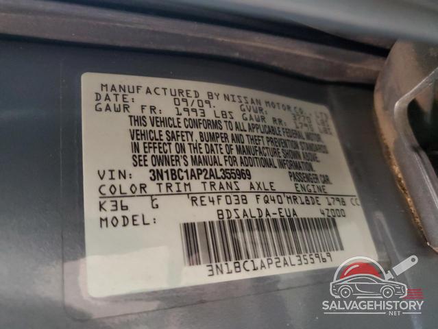 3N1BC1AP2AL355969 2010 NISSAN VERSA photo no. 13