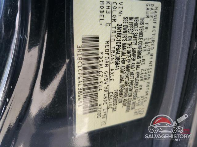 3N1BC1CP6AL386641 2010 NISSAN VERSA photo no. 12