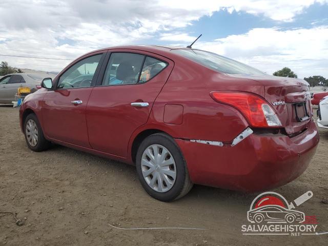 3N1CN7AP7CL822310 2012 NISSAN VERSA photo no. 2