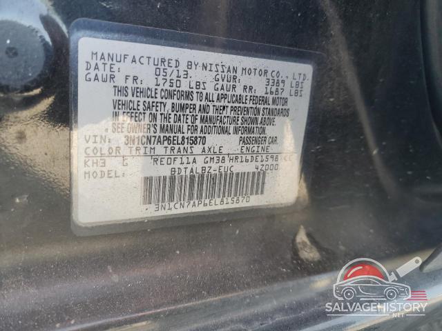 3N1CN7AP6EL815870 2014 NISSAN VERSA photo no. 12