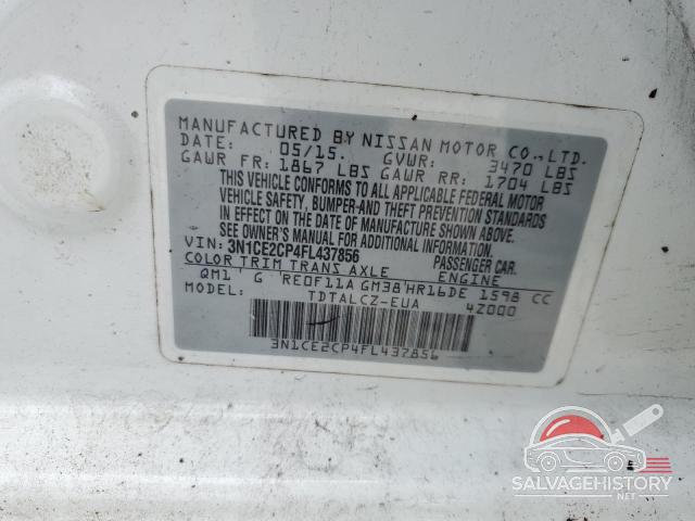 3N1CE2CP4FL437856 2015 NISSAN VERSA photo no. 12