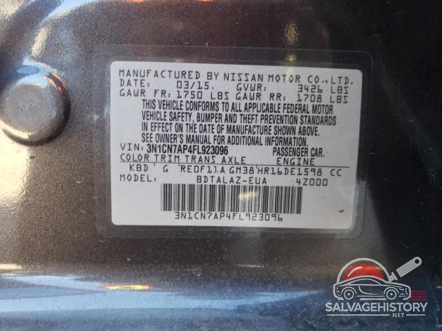 3N1CN7AP4FL923096 2015 NISSAN VERSA photo no. 13