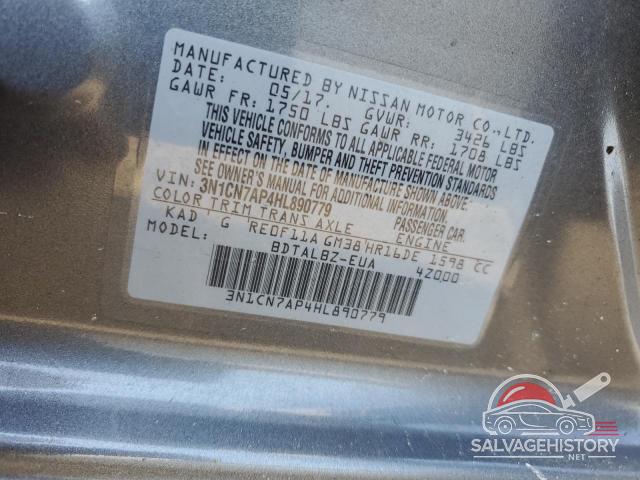 3N1CN7AP4HL890779 2017 NISSAN VERSA photo no. 12