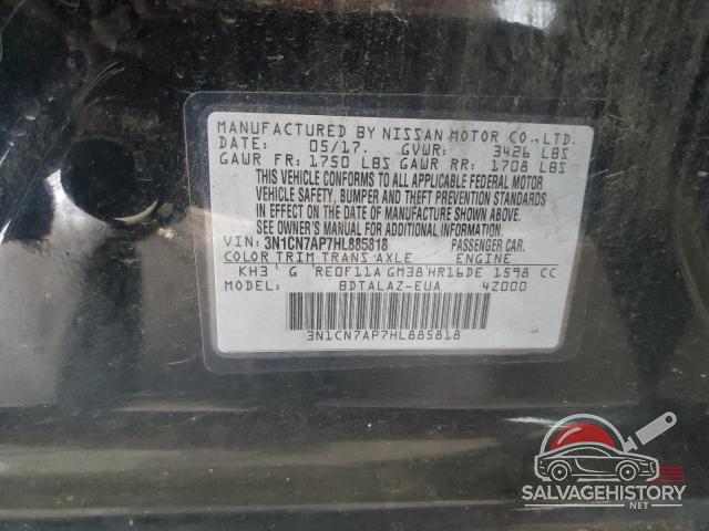 3N1CN7AP7HL885818 2017 NISSAN VERSA photo no. 12