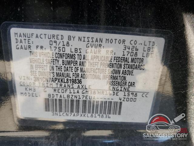 3N1CN7APXKL819836 2019 NISSAN VERSA photo no. 13