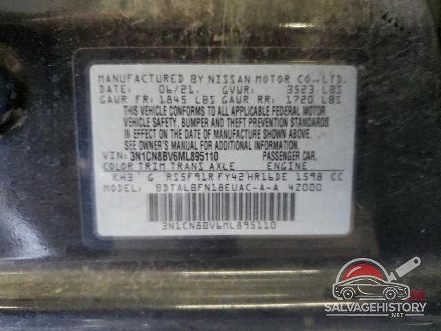 3N1CN8BV6ML895110 2021 NISSAN VERSA photo no. 12