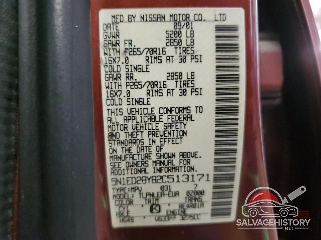 5N1ED28Y82C513171 2002 NISSAN XTERRA photo no. 14