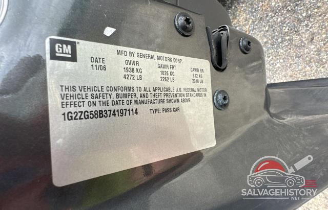 1G2ZG58B374197114 2007 PONTIAC G6 photo no. 10