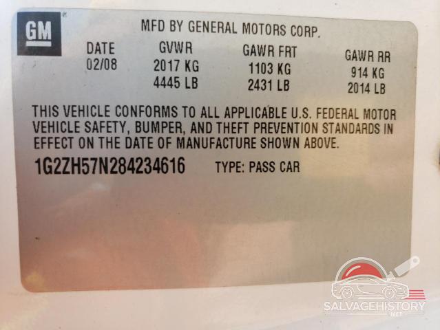1G2ZH57N284234616 2008 PONTIAC G6 photo no. 13