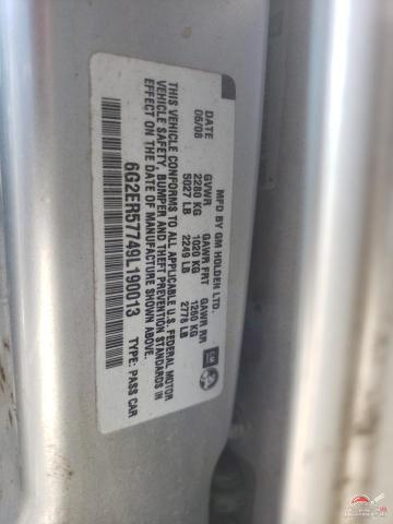6G2ER57749L190013 2009 PONTIAC G8 photo no. 12