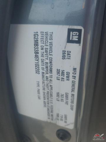 1G2MB33B46Y102202 2006 PONTIAC SOLSTICE photo no. 12