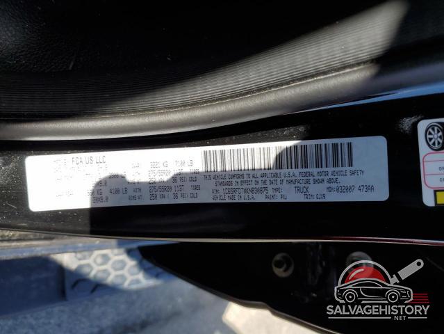 1C6SRFDTXKN830875 2019 RAM 1500 photo no. 12