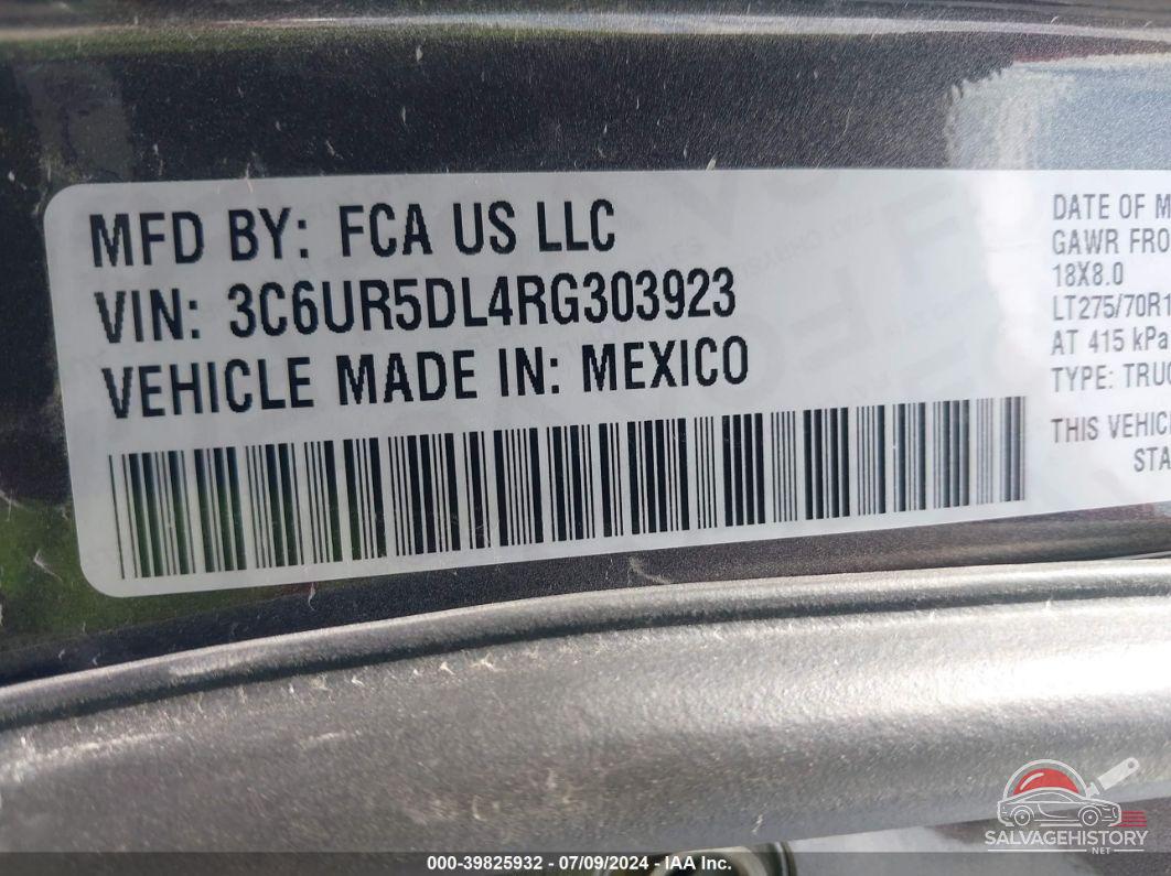 3C6UR5DL4RG303923 2024 RAM 2500 photo no. 9