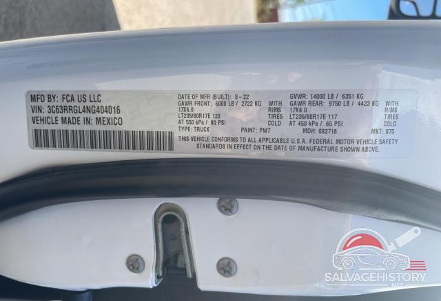 3C63RRGL4NG404016 2022 RAM 3500 photo no. 10