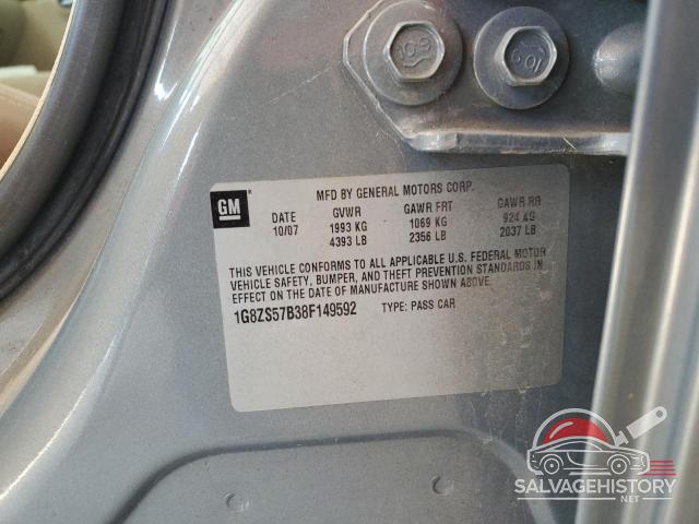 1G8ZS57B38F149592 2008 SATURN AURA photo no. 12