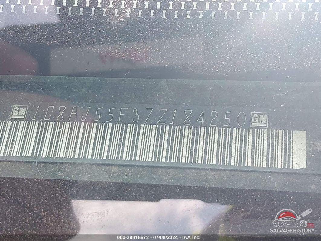 1G8AJ55F37Z184250 2007 SATURN ION photo no. 9