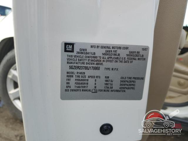 5GZER23788J179960 2008 SATURN OUTLOOK photo no. 12