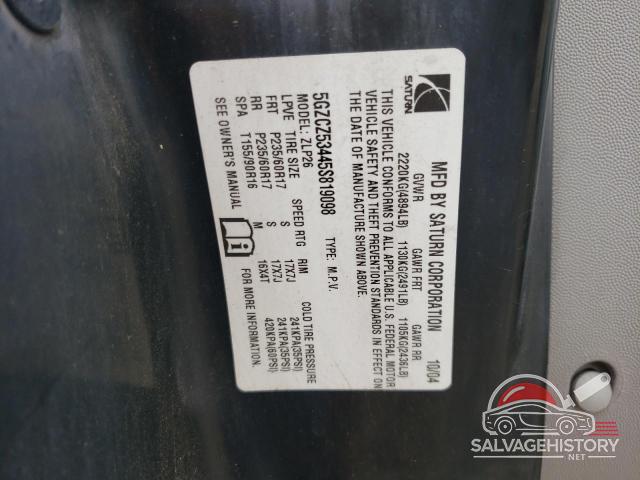 5GZCZ53445S819098 2005 SATURN VUE photo no. 14
