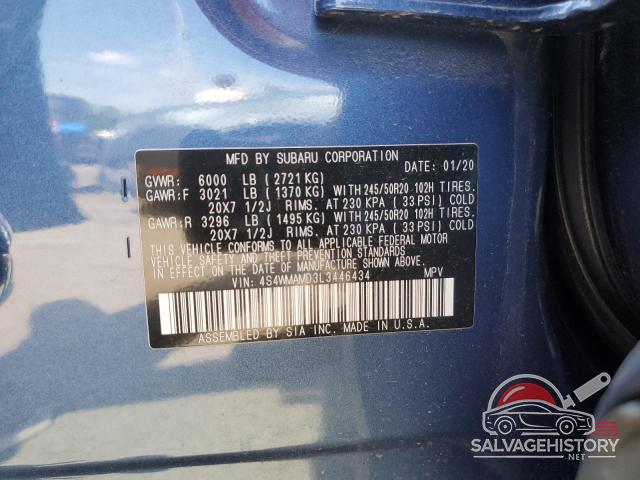 4S4WMAMD3L3446434 2020 SUBARU ASCENT photo no. 13