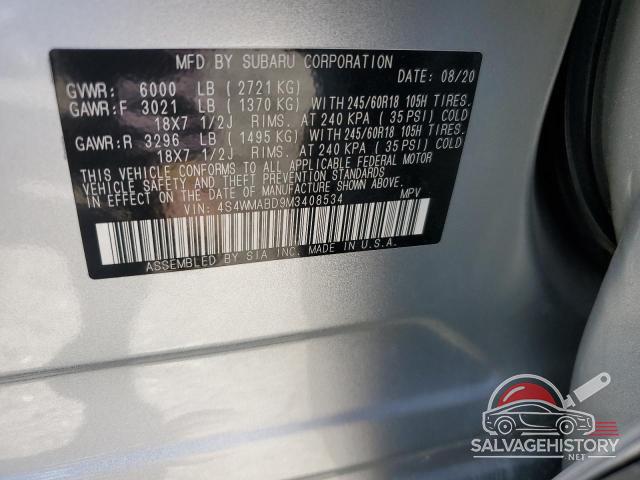 4S4WMABD9M3408534 2021 SUBARU ASCENT photo no. 14
