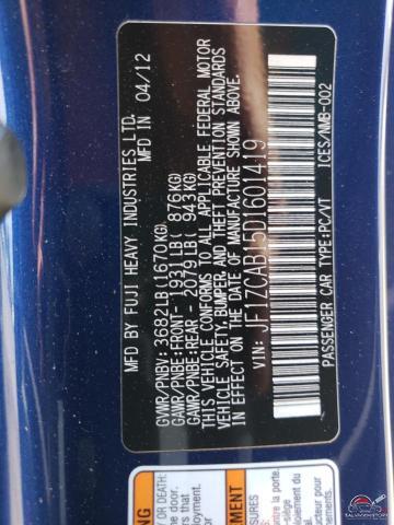 JF1ZCAB15D1601419 2013 SUBARU BRZ photo no. 12