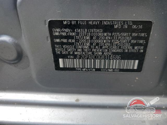 JF2GPABC0G8314686 2016 SUBARU CROSSTREK photo no. 12
