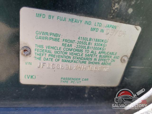 JF1SG636X4H766872 2004 SUBARU FORESTER photo no. 12