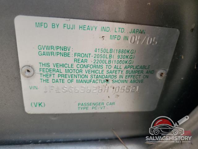 JF1SG63626H705521 2006 SUBARU FORESTER photo no. 12