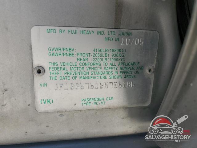 JF1SG67616H736186 2006 SUBARU FORESTER photo no. 12