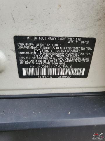 JF2SH6DC8AH705514 2010 SUBARU FORESTER photo no. 13