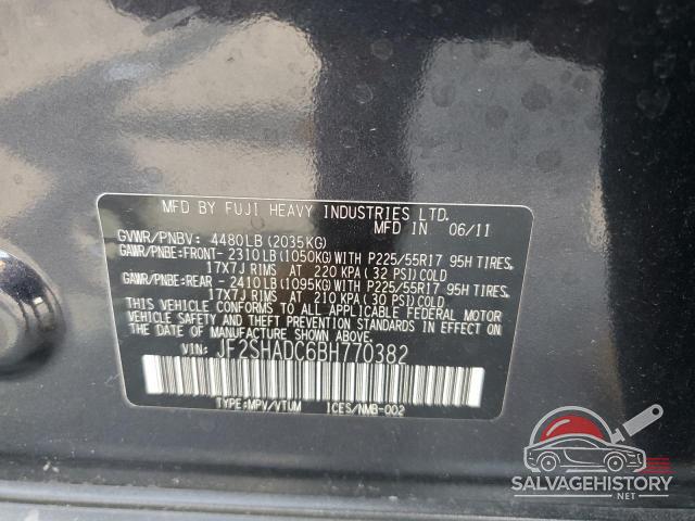 JF2SHADC6BH770382 2011 SUBARU FORESTER photo no. 13