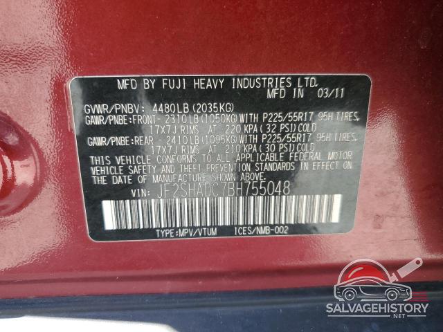 JF2SHADC7BH755048 2011 SUBARU FORESTER photo no. 13
