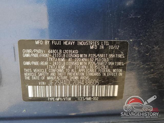 JF2SHADC2DH438605 2013 SUBARU FORESTER photo no. 13