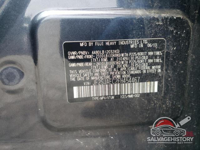 JF2SJAEC2EH454467 2014 SUBARU FORESTER photo no. 13