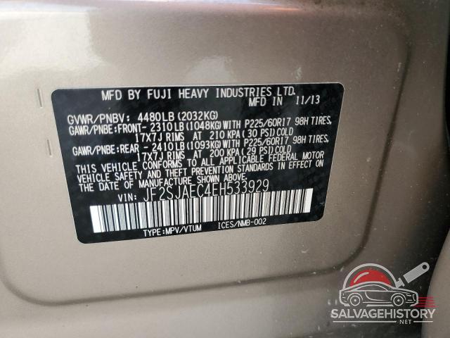 JF2SJAEC4EH533929 2014 SUBARU FORESTER photo no. 12