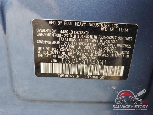 JF2SJAHC3FH543641 2015 SUBARU FORESTER photo no. 12