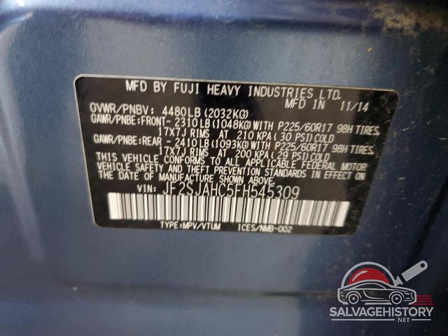 JF2SJAHC5FH545309 2015 SUBARU FORESTER photo no. 13
