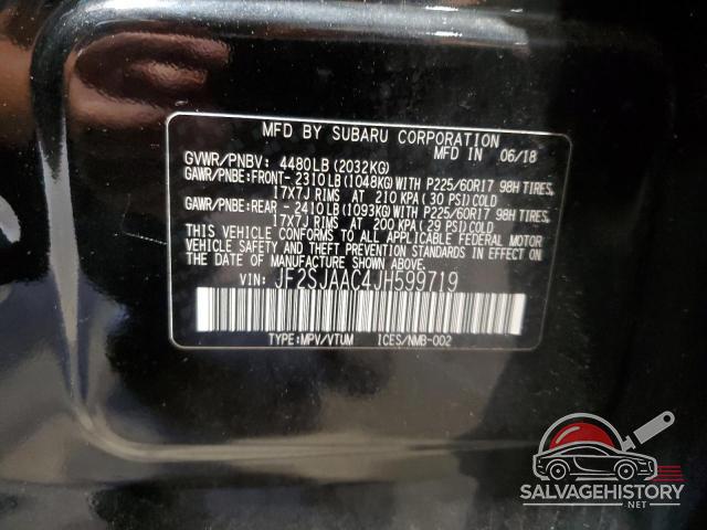 JF2SJAAC4JH599719 2018 SUBARU FORESTER photo no. 13