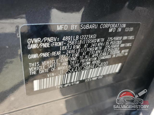 JF2SKAXC8MH475400 2021 SUBARU FORESTER photo no. 13