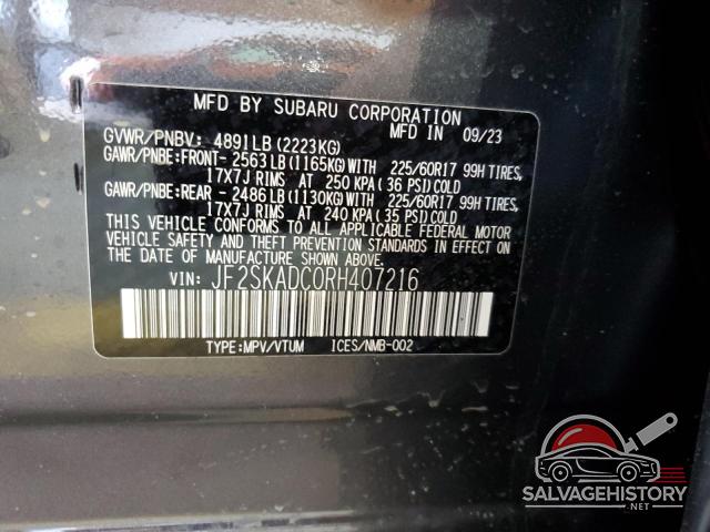 JF2SKADC0RH407216 2024 SUBARU FORESTER photo no. 13