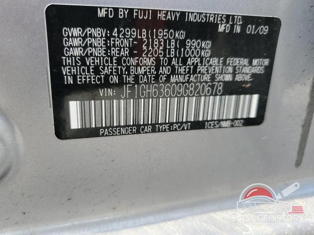 JF1GH63609G820678 2009 SUBARU IMPREZA photo no. 12