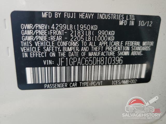 JF1GPAC65DH810396 2013 SUBARU IMPREZA photo no. 12