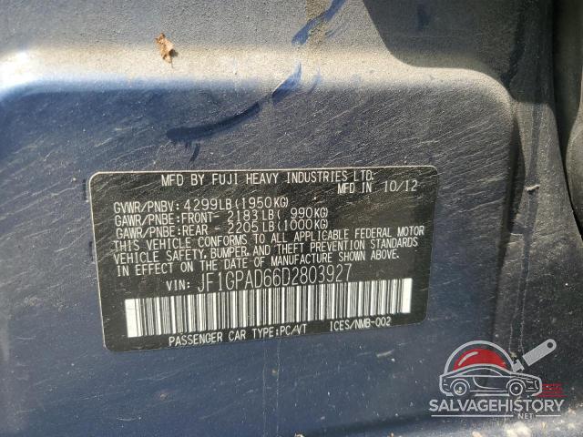 JF1GPAD66D2803927 2013 SUBARU IMPREZA photo no. 13