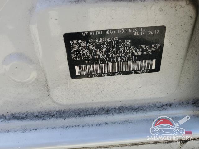 JF1GPAL64DH209917 2013 SUBARU IMPREZA photo no. 13